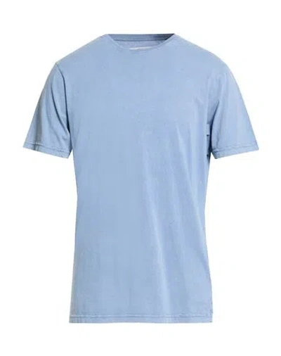Bowery Man T-shirt Light Blue Size L Cotton