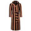 Bown Of London Brown Women's Hooded Long Dressing Gown - Miami In Brown