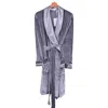Bown Of London Lunar Ladies Velvet Robe In Grey In Gray