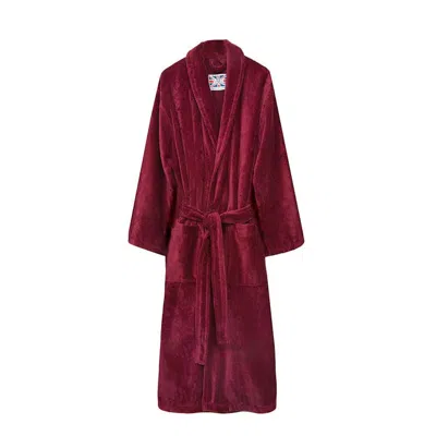 Bown Of London Men's Dressing Gown Red Baron Burgundy