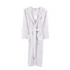 Bown Of London Men's Hooded Nua Cotton Dressing Gown - Pale Grey In Gray