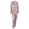 Bown Of London Pink / Purple Ladies Pyjamas - Serpentine Blush In Pink/purple