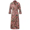 Bown Of London Pink / Purple Lightweight Women's Dressing Gown - Serpentine Blush In Pink/purple