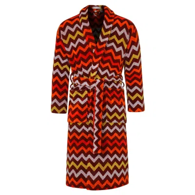 Bown Of London Women's Dressing Gown - New England In Black/orange