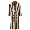 Bown Of London Women's Extra Long Dressing Gown - Chicago In Brown/white