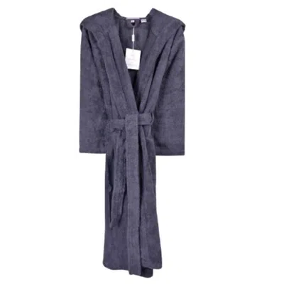 Bown Of London Women's Men's Hooded Dressing Gown Dark Grey
