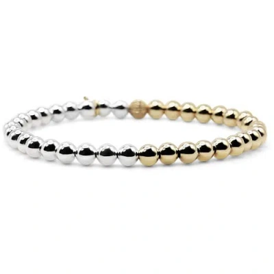 Bowood Lane 5mm Fusion Two-tone Beaded Bracelet In Gold