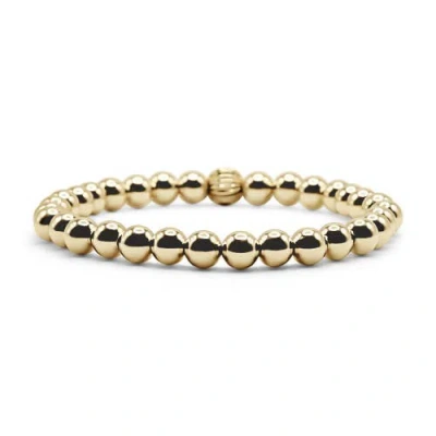 Bowood Lane 6mm Gold Filled Beaded Bracelet In Transparent