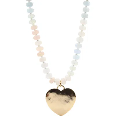 Bowood Lane Alani Heart Necklace In Gold