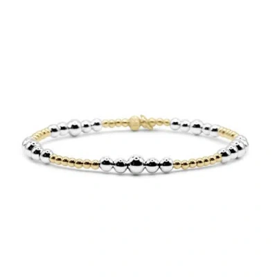 Bowood Lane Bliss Two-tone Beaded Bracelet In Gold