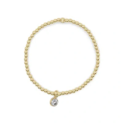 Bowood Lane Crystal Gold Filled Beaded Bracelet In Transparent
