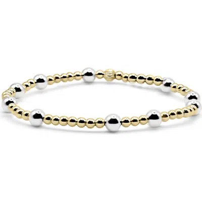 Bowood Lane Eva Two-tone Beaded Bracelet In Transparent