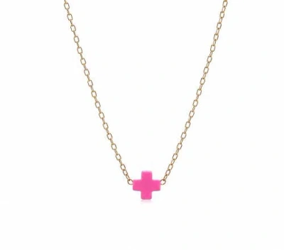 Bowood Lane Halo Gold Filled Cross Necklace
