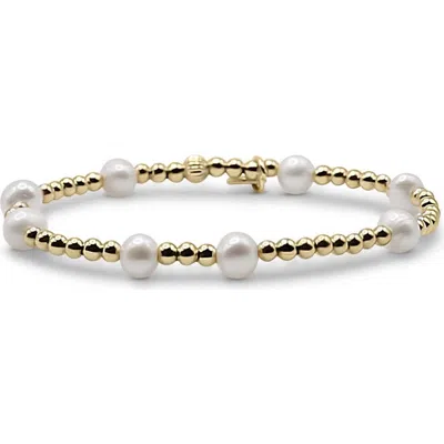 Bowood Lane Paige Freshwater Pearl & Gold Filled Beaded Bracelet