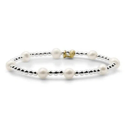 Bowood Lane Paige Freshwater Pearl & Sterling Silver Beaded Bracelet