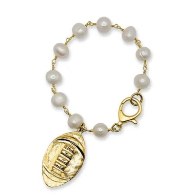 Bowood Lane Socialite Game Day Charm Bracelet In Gold