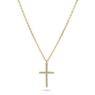 Bowood Lane Trinity Cross Necklace In Gold