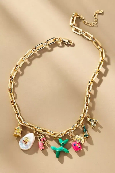 Boxbar Jet Setter Charm Necklace In Gold