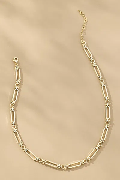 Boxbar Large Paperclip Charm Necklace In Gold