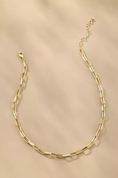 Boxbar Link Paperclip Charm Necklace In Gold