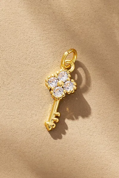 Boxbar Mini Clover Key Charm In Gold