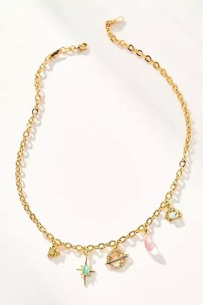 Boxbar Mother Nature Dainty Charm Necklace In Gold
