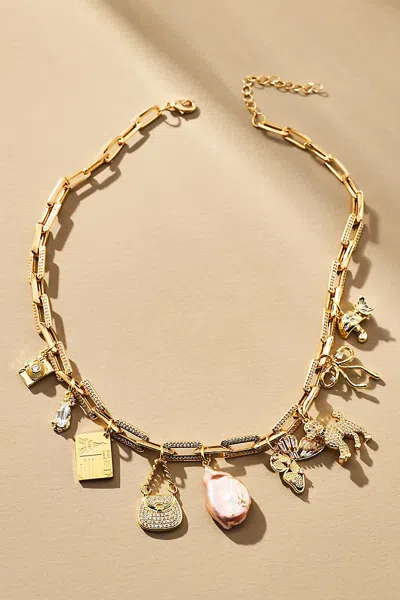 Boxbar The It Girl Charm Necklace In Gold