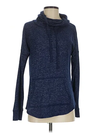Pre-owned Boxercraft Long Sleeve Top Blue Cowl Neck Tops