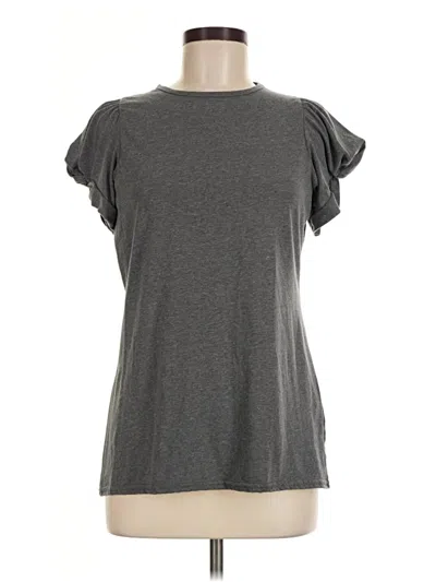 Pre-owned Boxercraft Short Sleeve Top Gray Keyhole Neckline Tops