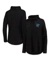Boxercraft Heathered Black Charlotte Fc Cuddle Tri-blend Pullover Sweatshirt In Heathered Black