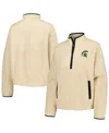 Boxercraft Natural Michigan State Spartans Everest Half-zip Sweatshirt In Natural