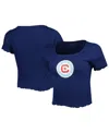 Boxercraft Women's Navy Chicago Fire Baby Rib T-shirt In Blue