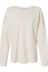 Boxercraft Women's Pom Pom Long Sleeve Jersey T-shirt In White