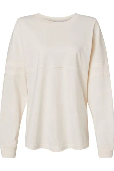 Boxercraft Women's Pom Pom Long Sleeve Jersey T-shirt In White