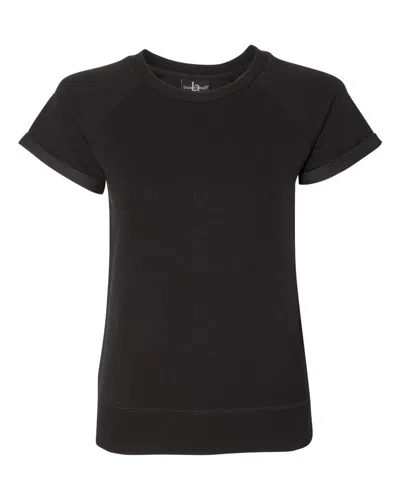 Boxercraft Women's Sweetheart French Terry Short Sleeve Pullover In Black