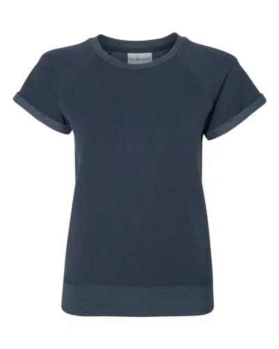 Boxercraft Women's Sweetheart French Terry Short Sleeve Pullover In Blue