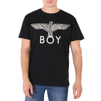 BOY LONDON BOY LONDON BLACK BOY EAGLE LOGO PRINT T-SHIRT