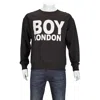 Boy London Reflective Cotton Sweatshirt In Black/white