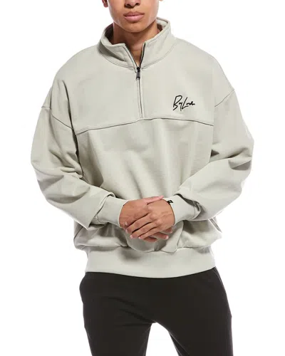 Boy London Boy Signature 1/2-zip Mock Sweatshirt In White