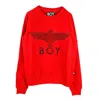 Boy London Eagle Applique Men's Crewneck Sweatshirt In Red
