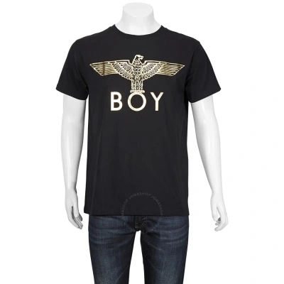 Boy London Eagle Print Cotton T-shirt In Black/gold