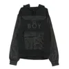 Boy London Men's Camo Hood Sweatshirt In Black