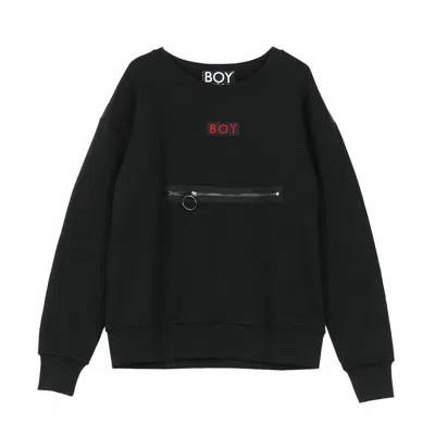 Boy London Men's Grosgrain Sweat Crew Neck Sweatshirt In Black/red