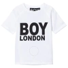BOY LONDON BOY LONDON MEN'S WHITE BLACK BOY LONDON TEE