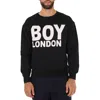 Boy London Reflective Cotton Sweatshirt In Black