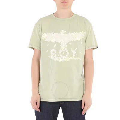 Boy London Washed Green Boy Eagle Blossom Cotton T-shirt