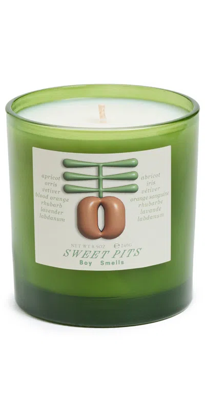 Boy Smells Farm The Candle Green In Gray