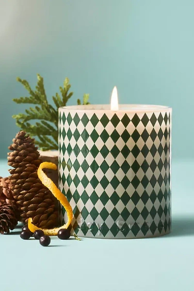 Boy Smells Fresh Xxmas Tree Boxed Glass Candle In Green