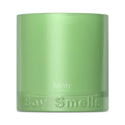 Boy Smells Minty Boxed Glass Candle In Green