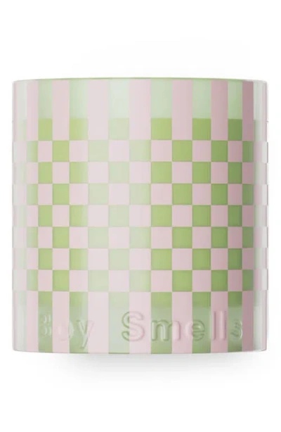 Boy Smells Salty Caramel Candle In Green